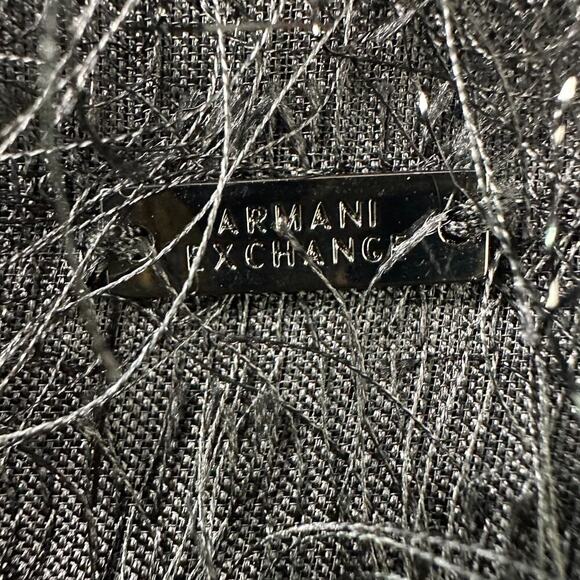 Armani exchange Little Black Dress. Leather accents and sparkly Fringe. Unique! - Picture 8 of 16